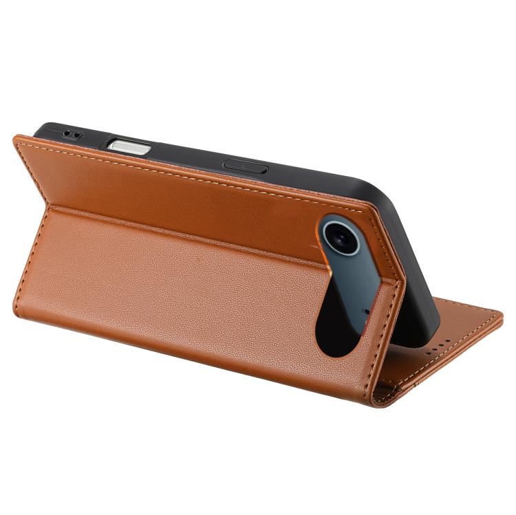 For iPhone Air N.BEKUS P3 RFID Stitching Magnetic Flip Leather Phone Case(Brown) - iPhone Air Cases by N.BEKUS | Online Shopping UK | buy2fix