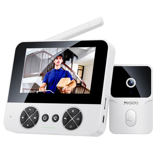 Yesido KM27 4.3 inch TFT Screen 2.4G Wireless Video Intercom Doorbell(White)