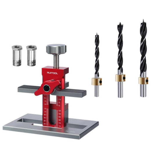RUITOOL Multifunctional Cabinet Door Installation Locator Aid with Base, Specification:With 6/8/10mm Drill