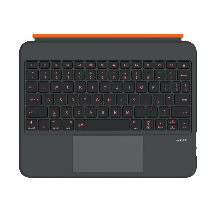 For iPad Air 11 2025 / iPad 2025 / 2022 Colorful Backlight Bluetooth Keyboard Leather Tablet Case with Rotating Holder(Black) - For iPad Air by buy2fix | Online Shopping UK | buy2fix