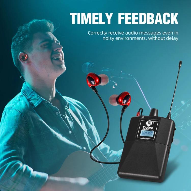DEBRA ER-102 Wireless Audio Return Monitoring Receiver + Earphones - Microphone by DEBRA | Online Shopping UK | buy2fix