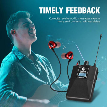 DEBRA ER-102 Wireless Audio Return Monitoring Receiver + Earphones - Microphone by DEBRA | Online Shopping UK | buy2fix