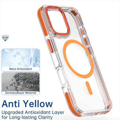 For iPhone 17 Dual-Color Clear Acrylic Hybrid TPU MagSafe Phone Case(Blue) - iPhone 17 Cases by buy2fix | Online Shopping UK | buy2fix