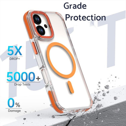 For iPhone 17 Dual-Color Clear Acrylic Hybrid TPU MagSafe Phone Case(Black) - iPhone 17 Cases by buy2fix | Online Shopping UK | buy2fix