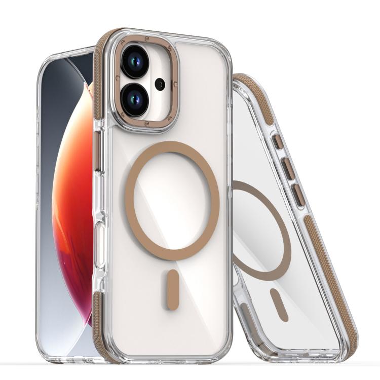 For iPhone 17 Dual-Color Clear Acrylic Hybrid TPU MagSafe Phone Case(Desert Gold) - iPhone 17 Cases by buy2fix | Online Shopping UK | buy2fix