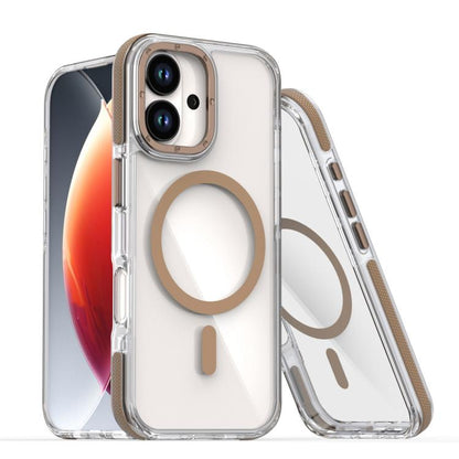 For iPhone 17 Dual-Color Clear Acrylic Hybrid TPU MagSafe Phone Case(Desert Gold) - iPhone 17 Cases by buy2fix | Online Shopping UK | buy2fix