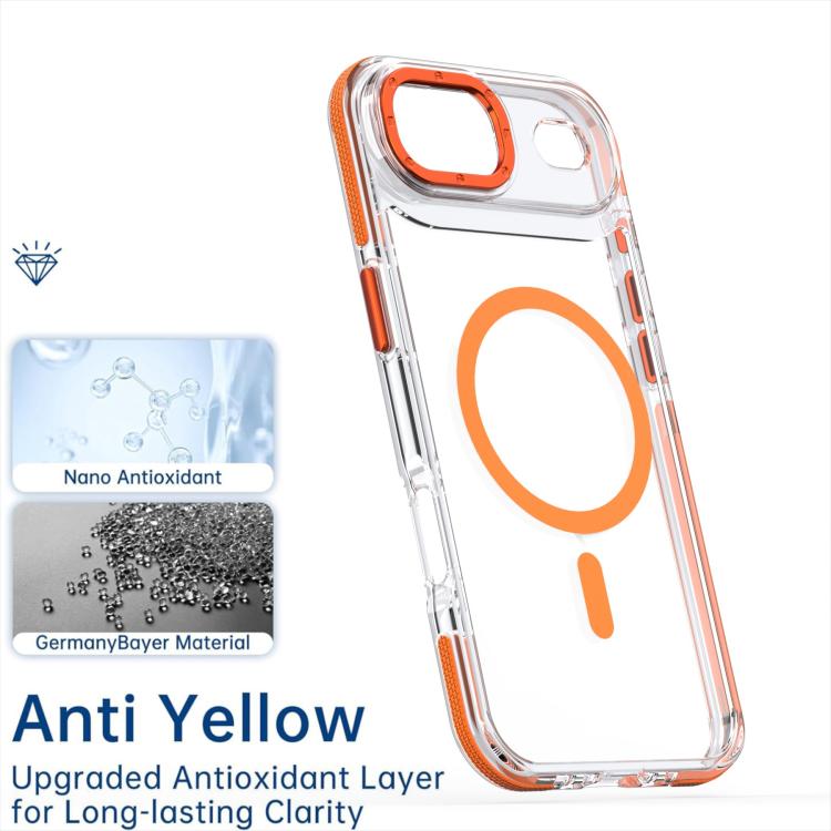 For iPhone Air Dual-Color Clear Acrylic Hybrid TPU MagSafe Phone Case(Purple) - iPhone Air Cases by buy2fix | Online Shopping UK | buy2fix