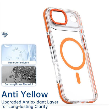 For iPhone Air Dual-Color Clear Acrylic Hybrid TPU MagSafe Phone Case(Purple) - iPhone Air Cases by buy2fix | Online Shopping UK | buy2fix