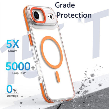 For iPhone Air Dual-Color Clear Acrylic Hybrid TPU MagSafe Phone Case(Purple) - iPhone Air Cases by buy2fix | Online Shopping UK | buy2fix