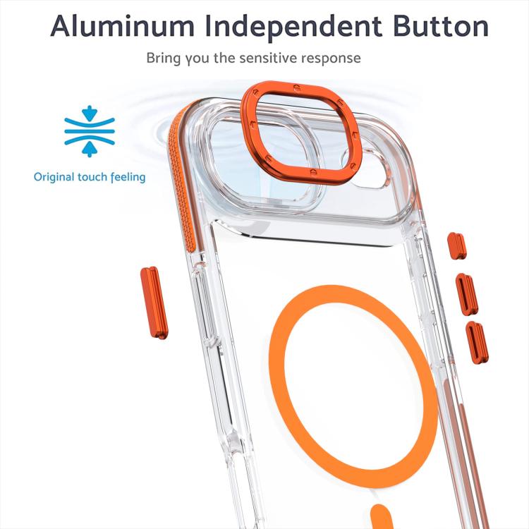 For iPhone Air Dual-Color Clear Acrylic Hybrid TPU MagSafe Phone Case(Purple) - iPhone Air Cases by buy2fix | Online Shopping UK | buy2fix