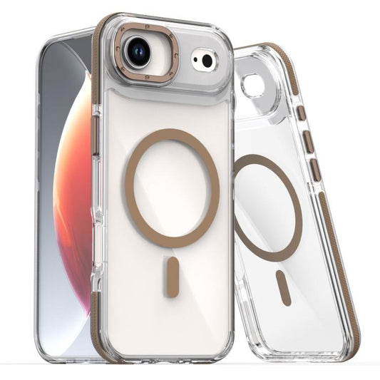 For iPhone Air Dual-Color Clear Acrylic Hybrid TPU MagSafe Phone Case(Desert Gold) - iPhone Air Cases by buy2fix | Online Shopping UK | buy2fix