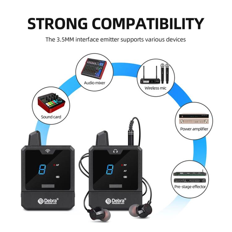 DEBRA ER-mini Portable Wireless Monitor System Transmitter & Receiver - Microphone by DEBRA | Online Shopping UK | buy2fix