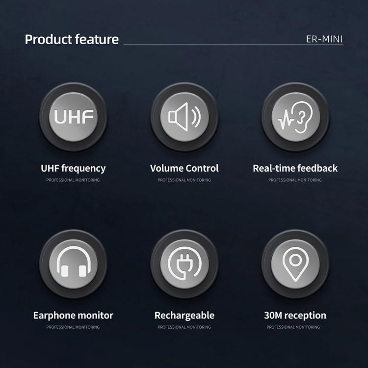 DEBRA ER-mini Portable Wireless Monitor System Transmitter & Receiver - Microphone by DEBRA | Online Shopping UK | buy2fix