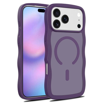 For iPhone 17 Pro Max Skin Feel Wave Texture MagSafe Phone Case(Purple) - iPhone 17 Pro Max Cases by buy2fix | Online Shopping UK | buy2fix