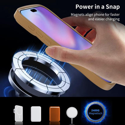 For iPhone 17 Pro Max Skin Feel Wave Texture MagSafe Phone Case(Brown) - iPhone 17 Pro Max Cases by buy2fix | Online Shopping UK | buy2fix