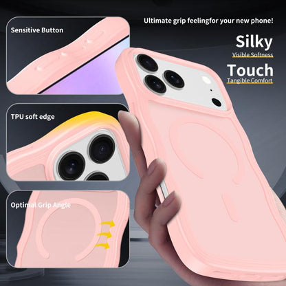 For iPhone 17 Pro Max Skin Feel Wave Texture MagSafe Phone Case(Pink) - iPhone 17 Pro Max Cases by buy2fix | Online Shopping UK | buy2fix