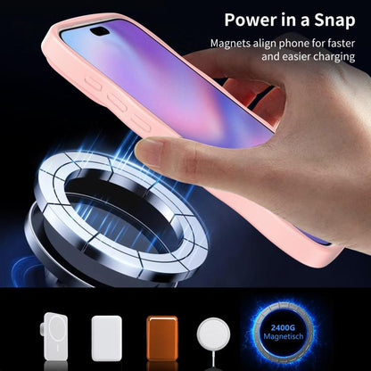 For iPhone 17 Pro Max Skin Feel Wave Texture MagSafe Phone Case(Pink) - iPhone 17 Pro Max Cases by buy2fix | Online Shopping UK | buy2fix