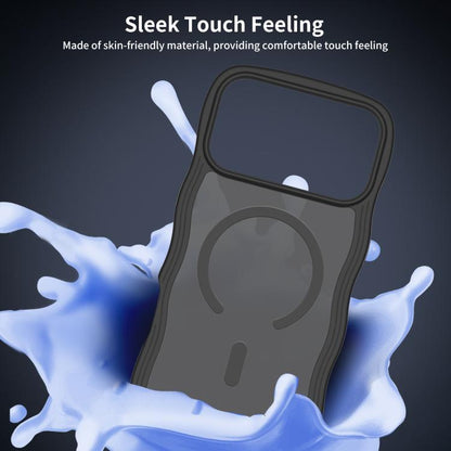 For iPhone 17 Pro Skin Feel Wave Texture MagSafe Phone Case(Black) - iPhone 17 Pro Cases by buy2fix | Online Shopping UK | buy2fix