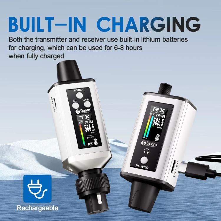 DEBRA EMX-1 XLR Adapter Portable Wireless Monitor System Transmitter & Receiver(White) - Microphone by DEBRA | Online Shopping UK | buy2fix