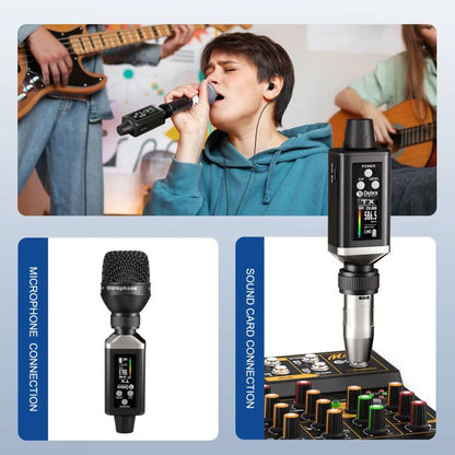 DEBRA EMX-1 XLR Adapter Portable Wireless Monitor System Transmitter & Receiver(Black) - Microphone by DEBRA | Online Shopping UK | buy2fix