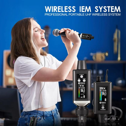 DEBRA EMX-1 XLR Adapter Portable Wireless Monitor System Transmitter & Receiver(Black) - Microphone by DEBRA | Online Shopping UK | buy2fix