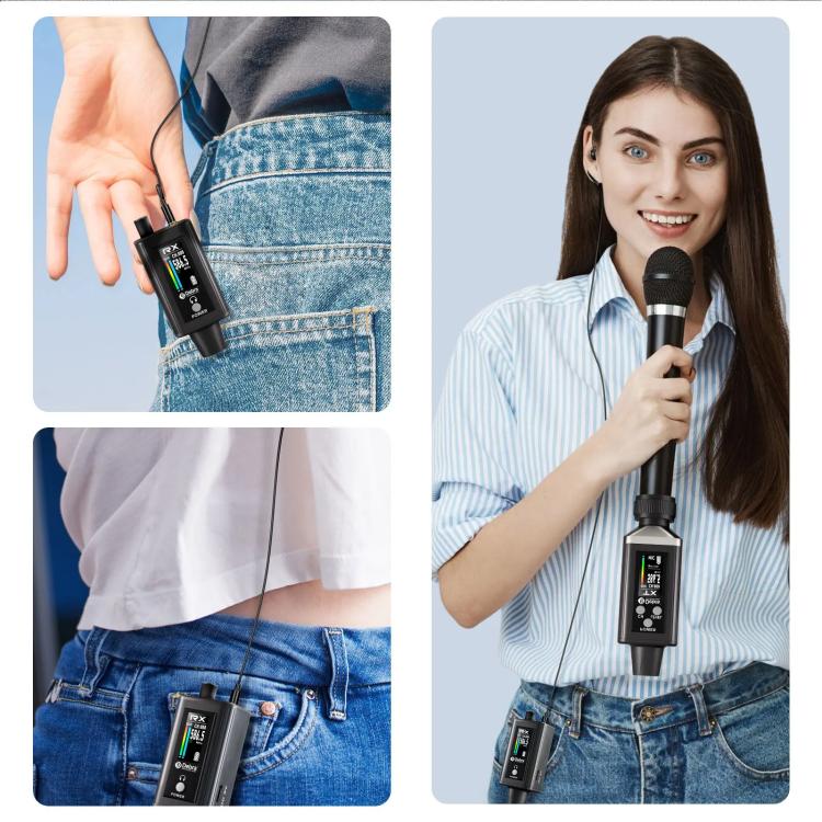 DEBRA EMX-1 XLR Adapter Portable Wireless Monitor System Transmitter & Receiver(Black) - Microphone by DEBRA | Online Shopping UK | buy2fix