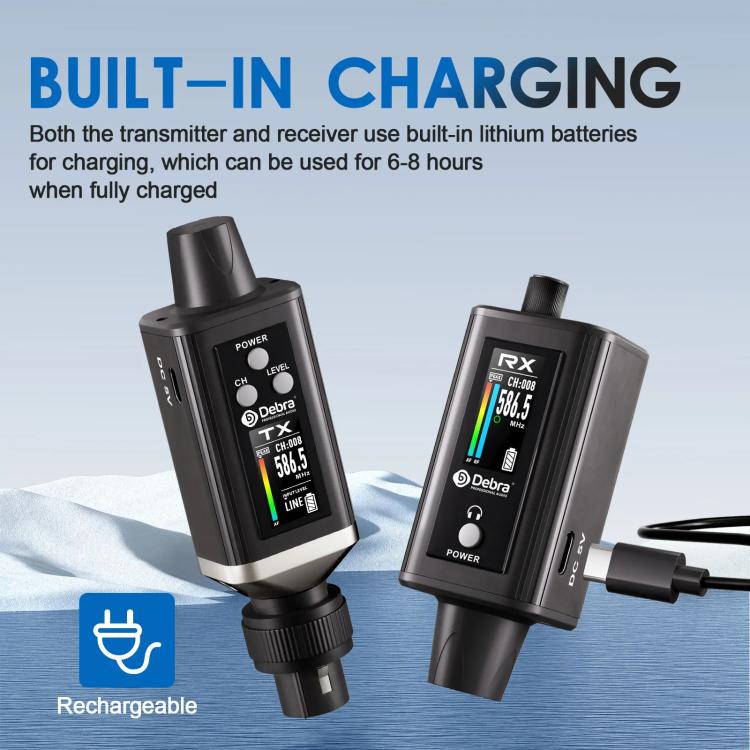 DEBRA EMX-1 XLR Adapter Portable Wireless Monitor System Transmitter & Receiver(Black) - Microphone by DEBRA | Online Shopping UK | buy2fix