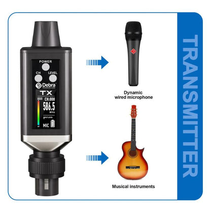 DEBRA EMX-1 XLR Adapter Portable Wireless Monitor System Transmitter & Receiver(Black) - Microphone by DEBRA | Online Shopping UK | buy2fix