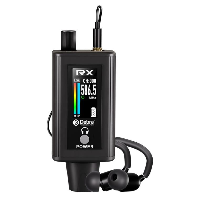 DEBRA EMX-1 Portable Wireless Monitor System Receiver + Earphones(Black) - Microphone by DEBRA | Online Shopping UK | buy2fix