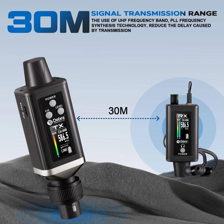 DEBRA EMX-1 Portable Wireless Monitor System Receiver + Earphones(Black) - Microphone by DEBRA | Online Shopping UK | buy2fix