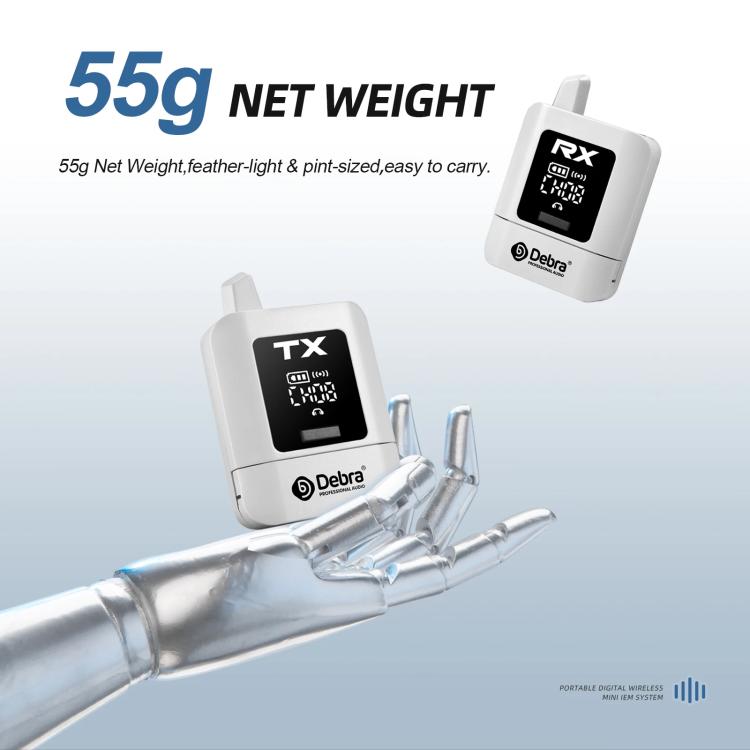 DEBRA ST-mini 2.4G Stereo Wireless Monitor System Transmitter & Receiver(White) - Microphone by DEBRA | Online Shopping UK | buy2fix