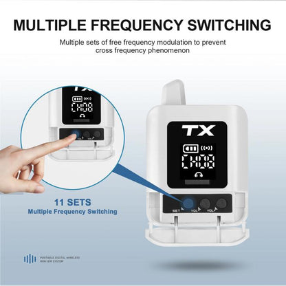 DEBRA ST-mini 2.4G Stereo Wireless Monitor System Transmitter & Receiver(White) - Microphone by DEBRA | Online Shopping UK | buy2fix