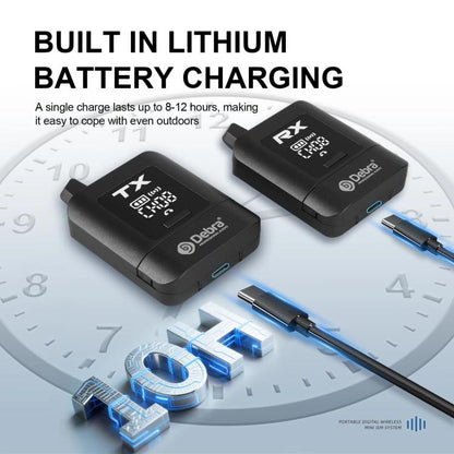 DEBRA ST-mini 2.4G Stereo Wireless Monitor System Transmitter & Receiver(Black) - Microphone by DEBRA | Online Shopping UK | buy2fix