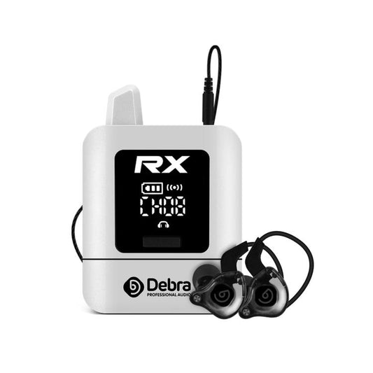 DEBRA ST-mini 2.4G Stereo Wireless Monitor System Receiver + Earphones(White) - Microphone by DEBRA | Online Shopping UK | buy2fix