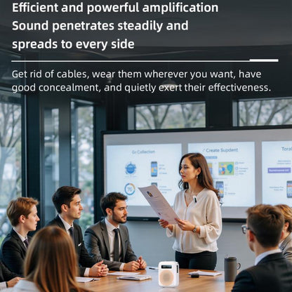 M10 Mini Wireless Microphone Teaching Voice Amplifier with Screen Display(White) - Loudspeaker by buy2fix | Online Shopping UK | buy2fix