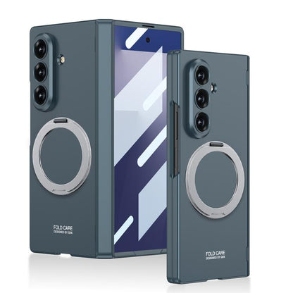 For Samsung Galaxy Z Fold7 5G GKK Integrated Magnetic Folding Hinge Full Coverage Phone Case with Rotating Bracket(Green) - Galaxy Z Fold7 5G Cases by GKK | Online Shopping UK | buy2fix