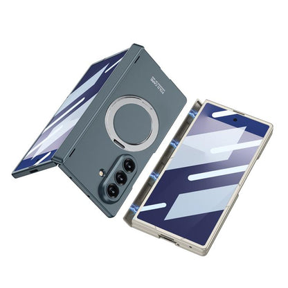 For Samsung Galaxy Z Fold7 5G GKK Integrated Magnetic Folding Hinge Full Coverage Phone Case with Rotating Bracket(Black) - Galaxy Z Fold7 5G Cases by GKK | Online Shopping UK | buy2fix