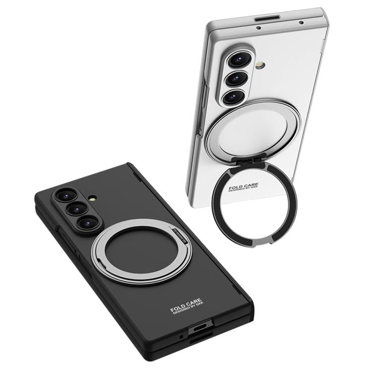 For Samsung Galaxy Z Fold7 5G GKK Integrated Magnetic Folding Hinge Full Coverage Phone Case with Rotating Bracket(Titanium Gray) - Galaxy Z Fold7 5G Cases by GKK | Online Shopping UK | buy2fix