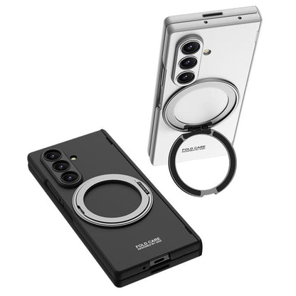 For Samsung Galaxy Z Fold7 5G GKK Integrated Magnetic Folding Hinge Full Coverage Phone Case with Rotating Bracket(Titanium Gray) - Galaxy Z Fold7 5G Cases by GKK | Online Shopping UK | buy2fix