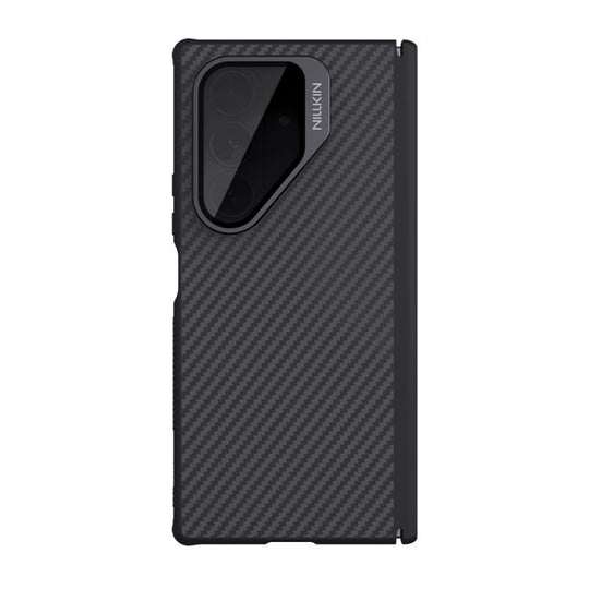 For Samsung Galaxy Z Fold7 5G NILLKIN Aramid Fiber Transparent Mirror Cover Magnetic Version Phone Case(Black)