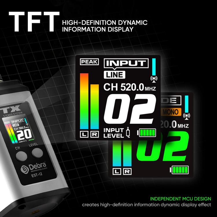 DEBRA EST-12 Portable Stereo Wireless Monitor System Transmitter & Receiver(White) - Microphone by DEBRA | Online Shopping UK | buy2fix