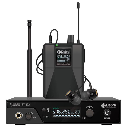 DEBRA ST-102 Professional Stage Wireless Audio Return Monitoring System with One Receivers(EU Plug) - Microphone by DEBRA | Online Shopping UK | buy2fix