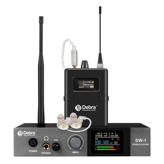DEBRA SW-1 Professional Stage Wireless Stereo Monitor System with One Receivers(US Plug)