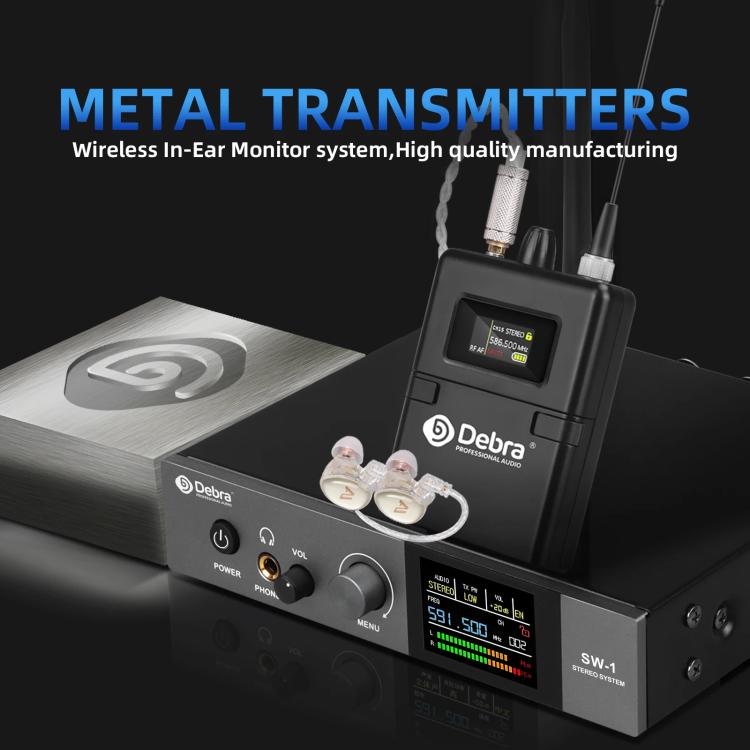 DEBRA SW-1 Professional Stage Wireless Stereo Monitor System with One Receivers(UK Plug) - Microphone by DEBRA | Online Shopping UK | buy2fix