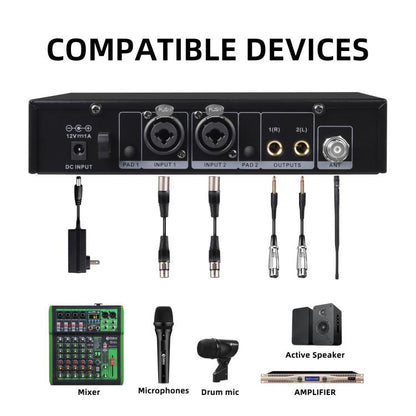 DEBRA SW-1 Professional Stage Wireless Stereo Monitor System with One Receivers(EU Plug) - Microphone by DEBRA | Online Shopping UK | buy2fix