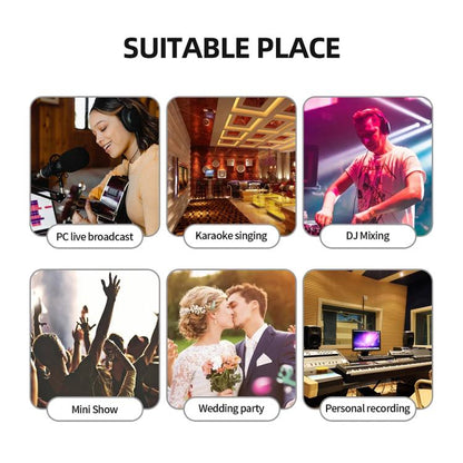 DEBRA V4 4-Channels Audio Mixer with Reverb Sound Card for Live Streaming(EU Plug) - Live Sound Effects Processors by DEBRA | Online Shopping UK | buy2fix