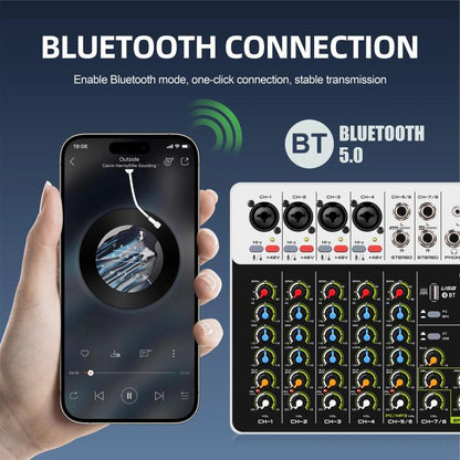 DEBRA V8 8-Channels Audio Mixer Live Recording Reverb(AU Plug) - Live Sound Effects Processors by DEBRA | Online Shopping UK | buy2fix