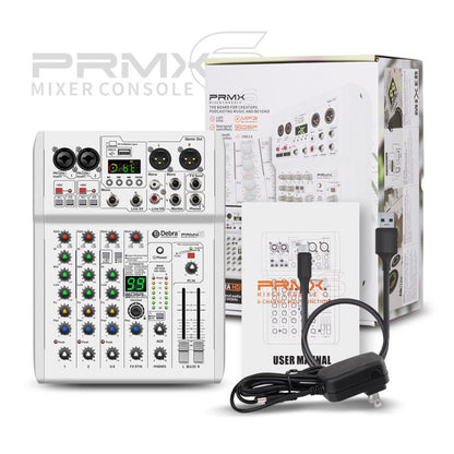 DEBRA PRMX-6 4-Channels Audio Mixer DSP Reverb for Live Recording(US Plug) - Live Sound Effects Processors by DEBRA | Online Shopping UK | buy2fix