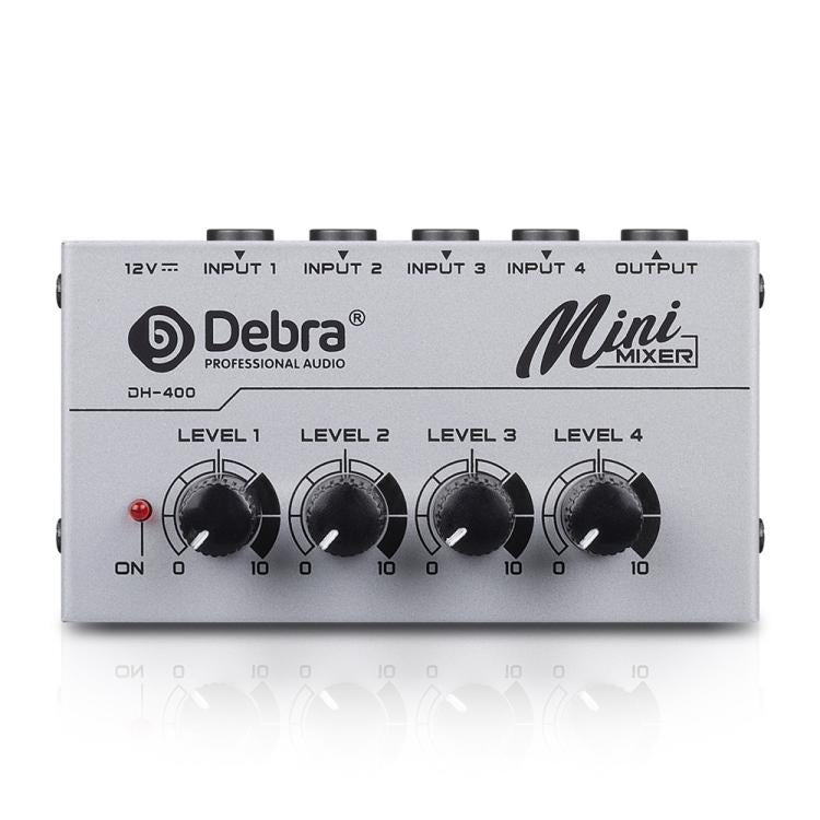 DEBRA M094 4-Channels Audio Mixer Musical Instrument Live Streaming Reverb, Power Plug:AU Plug(White) - Live Sound Effects Processors by DEBRA | Online Shopping UK | buy2fix