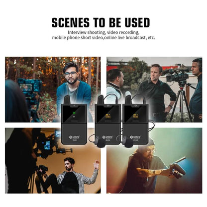DEBRA DV-01 Wireless Lavalier Microphone TX & RX Outdoor Interview Live Broadcast - Microphone by DEBRA | Online Shopping UK | buy2fix